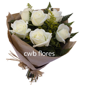 Buquê de Rosas Brancas | CWB Flores
